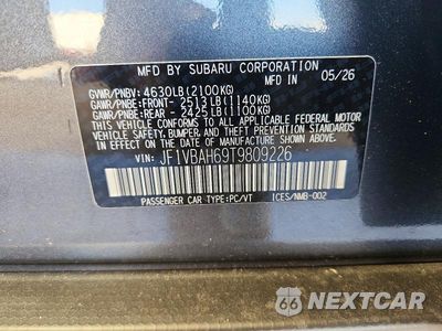 Zdjęcie 13 z 13 samochodu: 2026 SUBARU WRX PREMIUM VIN:JF1VBAH69T9809226 - miniatura