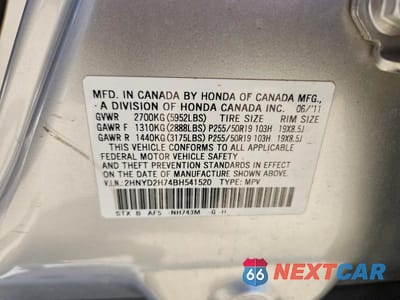 Zdjęcie 12 z 12 samochodu: 2011 ACURA MDX ADVANCE VIN:2HNYD2H74BH541520 - miniatura