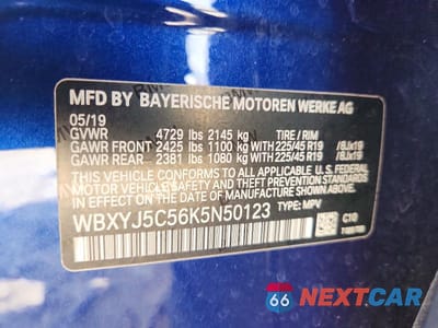 Zdjęcie 14 z 14 samochodu: 2019 BMW X2 XDRIVE28I VIN:WBXYJ5C56K5N50123 - miniatura