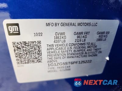 Zdjęcie 12 z 12 samochodu: 2023 CHEVROLET MALIBU RS VIN:1G1ZG5ST6PF125222 - miniatura