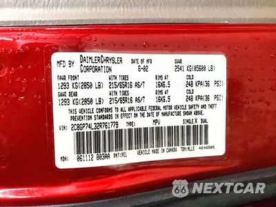 Zdjęcie 13 z 13 samochodu: 2002 CHRYSLER TOWN & COUNTRY EX VIN:2C8GP74L32R761779 - miniatura