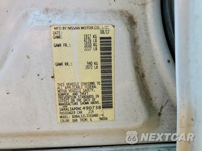 Zdjęcie 12 z 12 samochodu: 2017 NISSAN ALTIMA 2.5 SV VIN:1N4AL3AP0HC490738 - miniatura