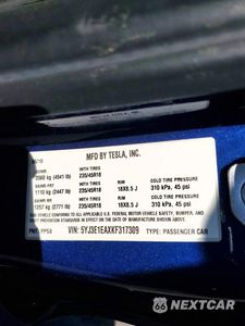 Zdjęcie 13 z 13 samochodu: 2019 TESLA MODEL 3 VIN:5YJ3E1EAXKF317309 - miniatura