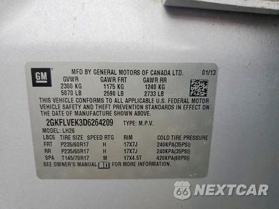 Zdjęcie 12 z 12 samochodu: 2013 GMC TERRAIN SLE 1 VIN:2GKFLVEK3D6264209 - miniatura