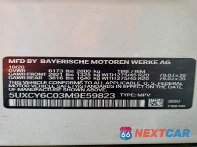 Zdjęcie 13 z 13 samochodu: 2021 BMW X6 XDRIVE40I VIN:5UXCY6C03M9E59823 - miniatura