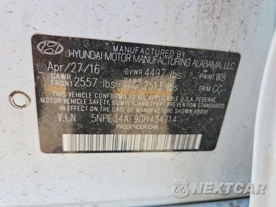 Zdjęcie 13 z 13 samochodu: 2016 HYUNDAI SONATA SPORT VIN:5NPE34AF9GH434714 - miniatura