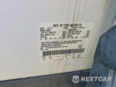 Zdjęcie 13 z 13 samochodu: 2013 FORD EXPLORER XLT VIN:1FM5K8D88DGC19120 - miniatura