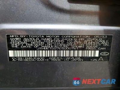Zdjęcie 12 z 12 samochodu: 2014 LEXUS IS 350 VIN:JTHBE1D27E5000761 - miniatura
