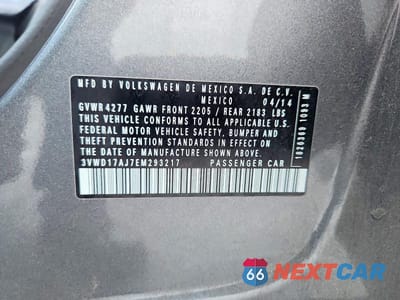 Zdjęcie 12 z 12 samochodu: 2014 VOLKSWAGEN JETTA SE VIN:3VWD17AJ7EM293217 - miniatura