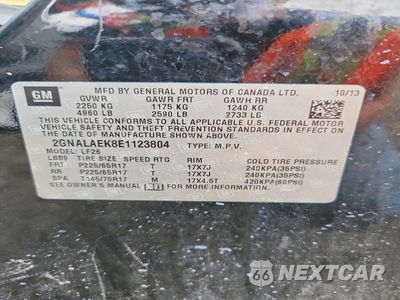 Zdjęcie 13 z 13 samochodu: 2014 CHEVROLET EQUINOX LS VIN:2GNALAEK8E1123804 - miniatura