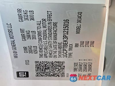 Zdjęcie 13 z 13 samochodu: 2023 CHEVROLET COLORADO VIN:1GCPTBEK3P1215016 - miniatura