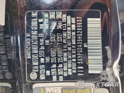 Zdjęcie 13 z 13 samochodu: 2017 KIA SORENTO VIN:5XYPGDA39HG289637 - miniatura