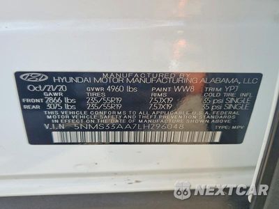 Zdjęcie 12 z 12 samochodu: 2020 HYUNDAI SANTA FE SEL 2.0T VIN:5NMS33AA7LH296048 - miniatura