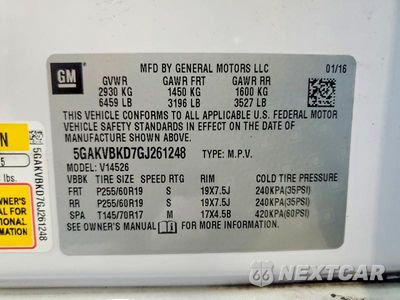 Zdjęcie 14 z 14 samochodu: 2016 BUICK ENCLAVE LEATHER VIN:5GAKVBKD7GJ261248 - miniatura