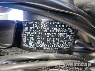 Zdjęcie 9 z 9 samochodu: 2026 KAWASAKI EX650 P VIN:ML5EXEP13TDAH8730 - miniatura