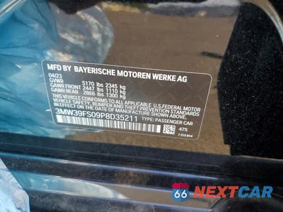 Zdjęcie 13 z 13 samochodu: 2023 BMW 330XE VIN:3MW39FS09P8D35211 - miniatura