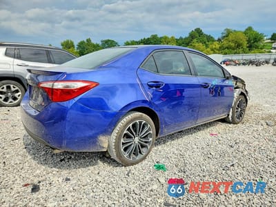 Trzecie zdjęcie samochodu z tyłu: 2016 TOYOTA COROLLA S PLUS VIN:5YFBURHEXGP539615 - miniatura