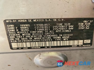 Zdjęcie 14 z 14 samochodu: 2017 HONDA HR-V LX VIN:3CZRU6H36HG709093 - miniatura