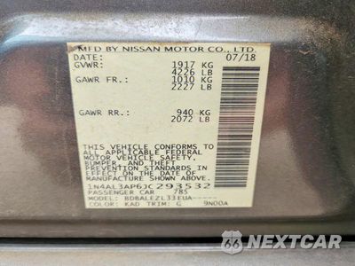 Zdjęcie 13 z 13 samochodu: 2018 NISSAN ALTIMA 2.5 S VIN:1N4AL3AP6JC293532 - miniatura