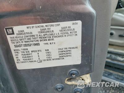 Zdjęcie 14 z 14 samochodu: 2005 BUICK RAINIER CXL VIN:5GADT13S552119493 - miniatura