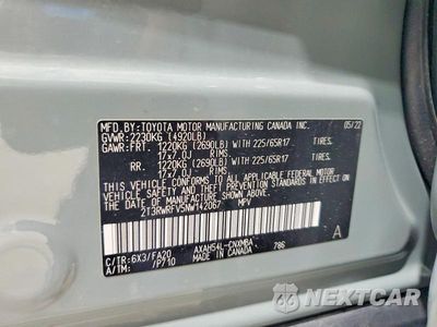 Zdjęcie 12 z 12 samochodu: 2022 TOYOTA RAV4 XLE VIN:2T3RWRFV5NW142067 - miniatura