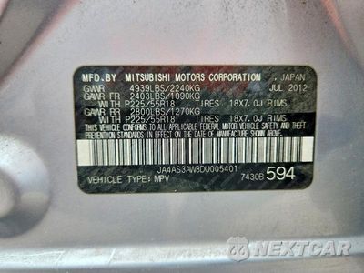 Zdjęcie 13 z 13 samochodu: 2013 MITSUBISHI OUTLANDER SE VIN:JA4AS3AW3DU005401 - miniatura