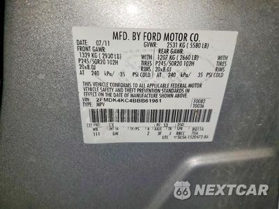 Zdjęcie 13 z 13 samochodu: 2011 FORD EDGE LIMITED VIN:2FMDK4KC4BBB61961 - miniatura