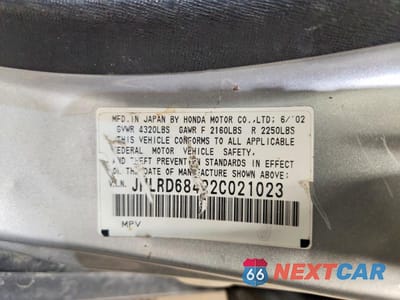 Zdjęcie 13 z 13 samochodu: 2002 HONDA CR-V VIN:JHLRD68422C021023 - miniatura