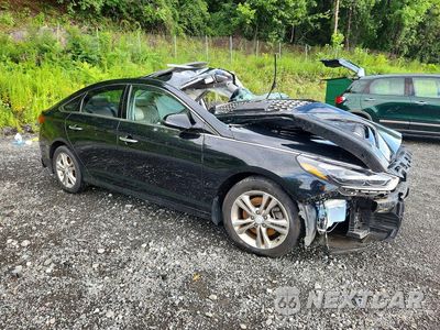 Czwarte zdjęcie samochodu z boku: 2018 HYUNDAI SONATA LIMITED VIN:5NPE34AF7JH715613 - miniatura