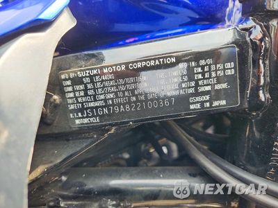 Zdjęcie 9 z 9 samochodu: 2002 SUZUKI GSX600 F VIN:JS1GN79A822100367 - miniatura