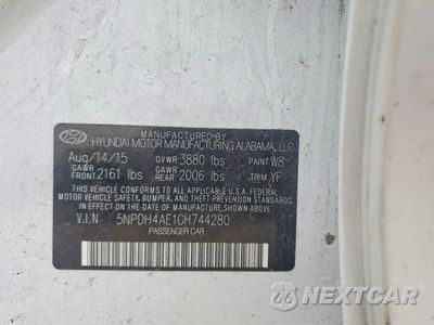 Zdjęcie 12 z 12 samochodu: 2016 HYUNDAI ELANTRA SE VIN:5NPDH4AE1GH744280 - miniatura