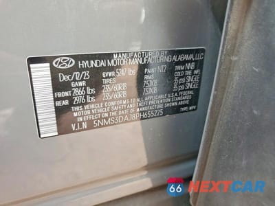 Zdjęcie 13 z 13 samochodu: 2023 HYUNDAI SANTA FE SEL PREMIUM VIN:5NMS3DAJ8PH655225 - miniatura