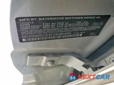 Zdjęcie 12 z 12 samochodu: 2015 BMW X4 XDRIVE35I VIN:5UXXW5C5XF0E88496 - miniatura