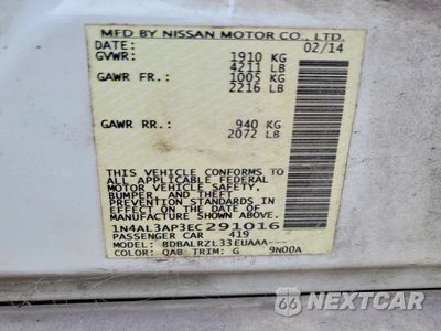 Zdjęcie 12 z 12 samochodu: 2014 NISSAN ALTIMA 2.5 S VIN:1N4AL3AP3EC291016 - miniatura