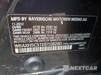 Zdjęcie 13 z 13 samochodu: 2013 BMW 528 XI VIN:WBAXH5C51DD108280 - miniatura