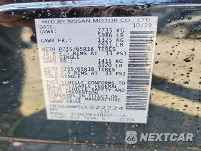Zdjęcie 13 z 13 samochodu: 2020 INFINITI QX60 PURE VIN:5N1DL0MM5LC522224 - miniatura