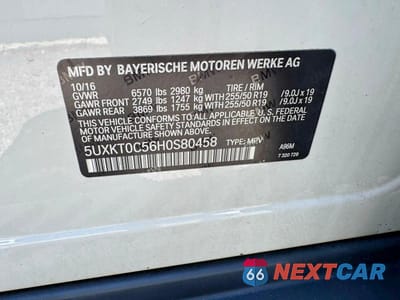 Zdjęcie 13 z 13 samochodu: 2017 BMW X5 XDR40E VIN:5UXKT0C56H0S80458 - miniatura