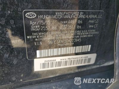 Zdjęcie 12 z 12 samochodu: 2015 HYUNDAI SONATA SPORT VIN:5NPE34AF5FH223945 - miniatura