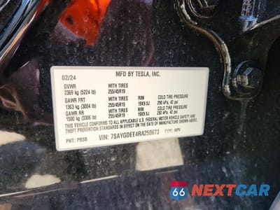 Zdjęcie 12 z 12 samochodu: 2024 TESLA MODEL Y VIN:7SAYGDEE4RA250673 - miniatura