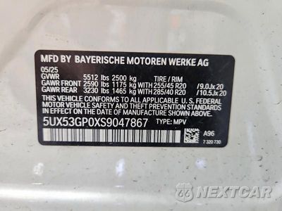 Zdjęcie 12 z 12 samochodu: 2025 BMW X3 30 XDRIVE VIN:5UX53GP0XS9047867 - miniatura
