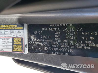 Zdjęcie 12 z 12 samochodu: 2023 KIA FORTE LXS VIN:3KPF24ADXPE506210 - miniatura