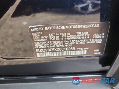 Zdjęcie 12 z 12 samochodu: 2013 BMW X5 XDRIVE50I VIN:5UXZV8C5XD0C16265 - miniatura