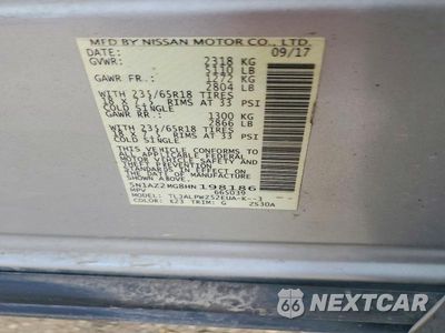 Zdjęcie 14 z 14 samochodu: 2017 NISSAN MURANO S VIN:5N1AZ2MG8HN198186 - miniatura