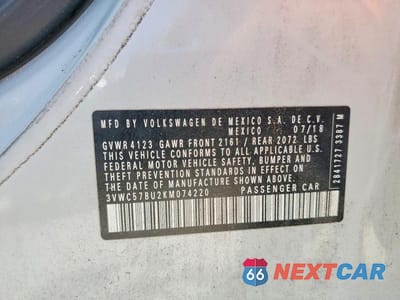 Zdjęcie 12 z 12 samochodu: 2019 VOLKSWAGEN JETTA S VIN:3VWC57BU2KM074220 - miniatura