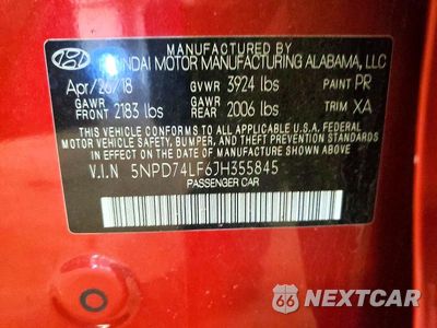 Zdjęcie 12 z 12 samochodu: 2018 HYUNDAI ELANTRA SE VIN:5NPD74LF6JH355845 - miniatura
