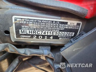 Zdjęcie 9 z 9 samochodu: 2014 HONDA CBR650 F VIN:MLHRC7411E5000266 - miniatura