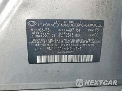 Zdjęcie 12 z 12 samochodu: 2016 HYUNDAI SONATA SE VIN:5NPE24AF7GH409474 - miniatura