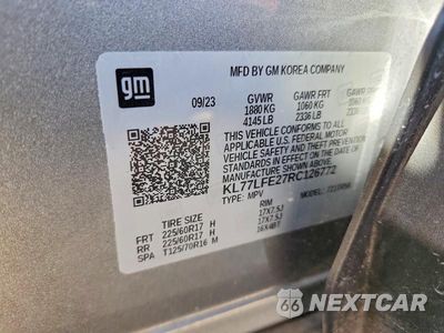 Zdjęcie 12 z 12 samochodu: 2024 CHEVROLET TRAX LS VIN:KL77LFE27RC126772 - miniatura