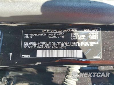 Zdjęcie 12 z 12 samochodu: 2017 VOLVO V60 T5 PREMIER VIN:YV140MEK9H1370981 - miniatura