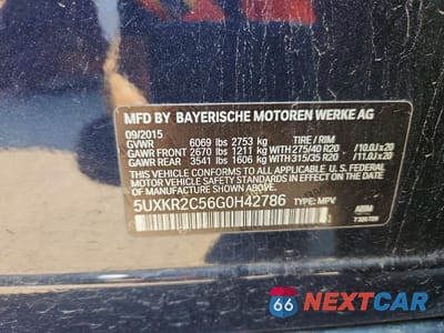 Zdjęcie 13 z 13 samochodu: 2016 BMW X5 SDRIVE35I VIN:5UXKR2C56G0H42786 - miniatura